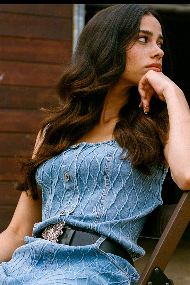 ELISSA TOP 25ZSF11 902 DENIM LIGHT BLUE